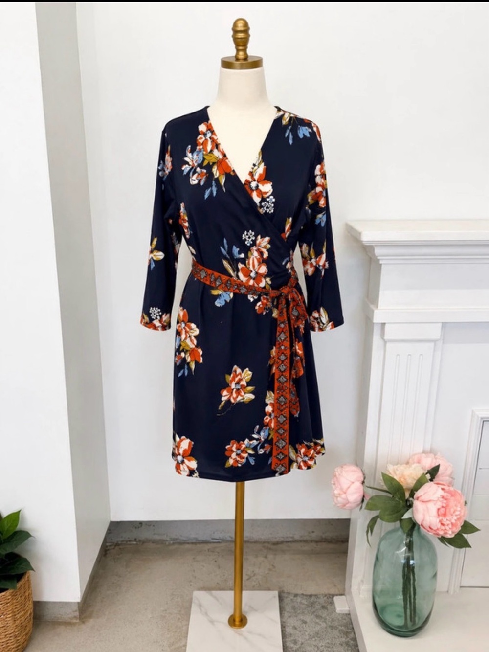 Leota perfect Faux Wrap jersey dress- petite XXL